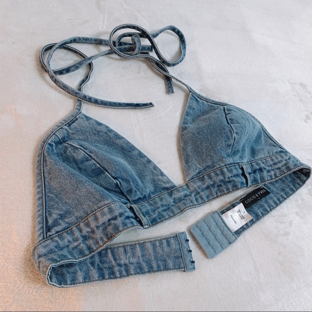 Coco & Yves denim bralette Size L